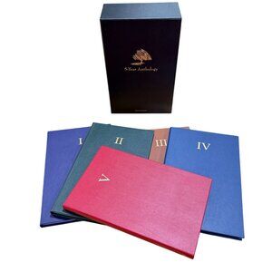 Levenger 5 Year Anthology Journal Set Leather With Box NEW Colored Volumes